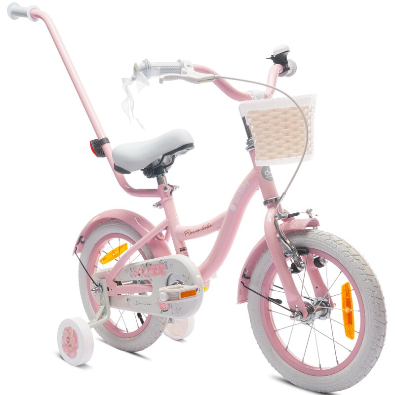 Rower dziecięcy SUN BABY Flower Bike 14 cali dla dziewczynki Różowy