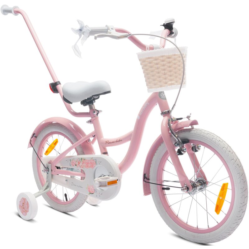 Rower dziecięcy SUN BABY Flower Bike 16 cali Różowy Wzrost: 100-120 cm Wiek: 4-6 lat