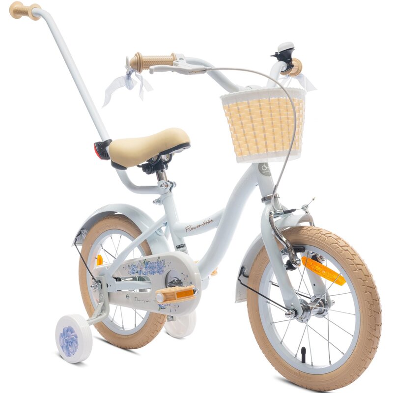 Rower dziecięcy SUN BABY Flower Bike 14 cali Niebieski Wzrost: 95-110 cm Wiek: 3-5 lat