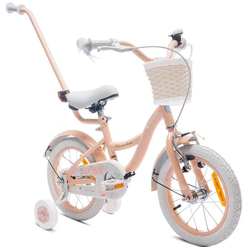 Rower dziecięcy SUN BABY Flower Bike 14 cali Morelowy Wzrost: 95-110 cm Wiek: 3-5 lat