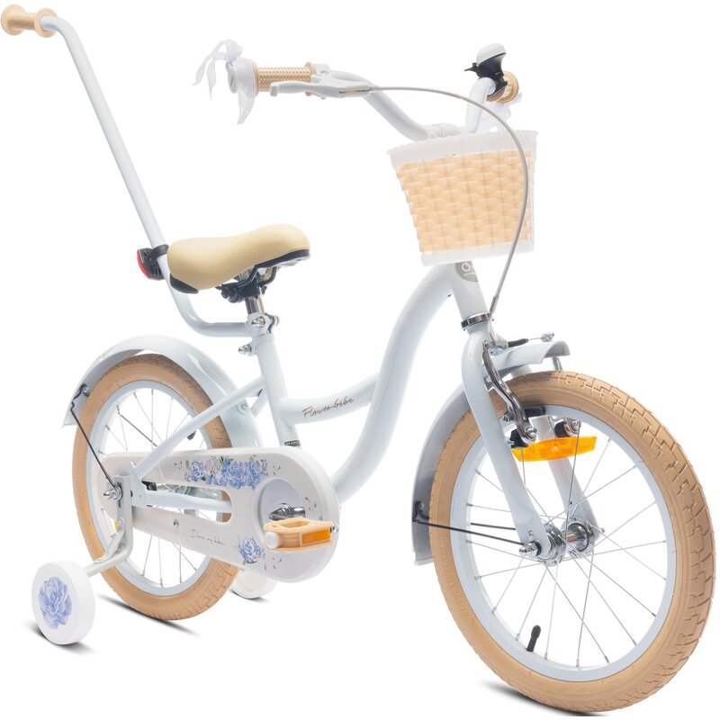 Rower dziecięcy SUN BABY Flower Bike 16 cali Niebieski Wzrost: 100-120 cm Wiek: 4-6 lat