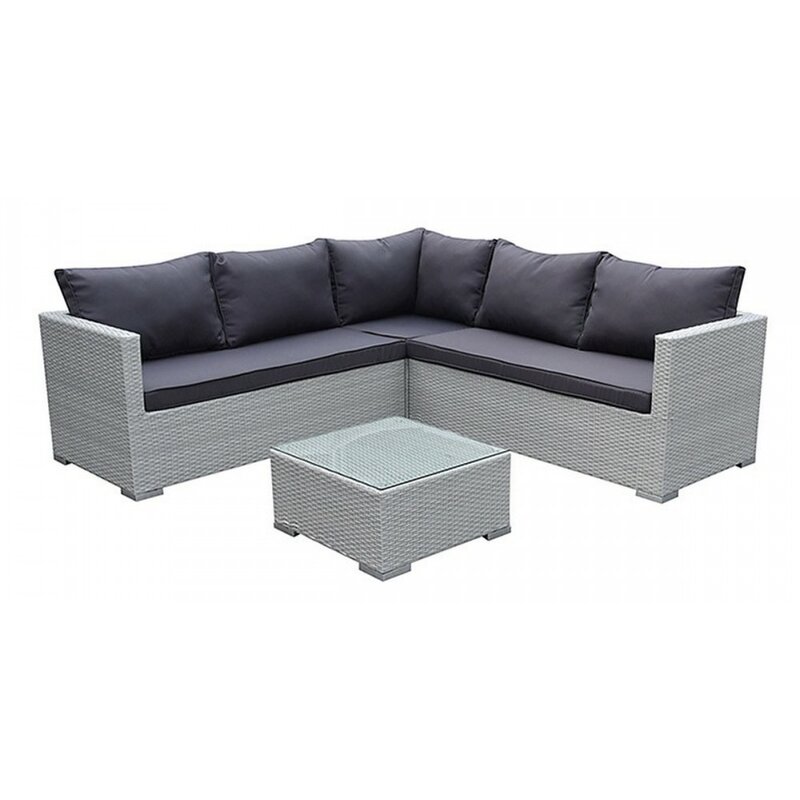 Zestaw mebli ogrodowych MIRPOL Fibi Szaro-beżowy