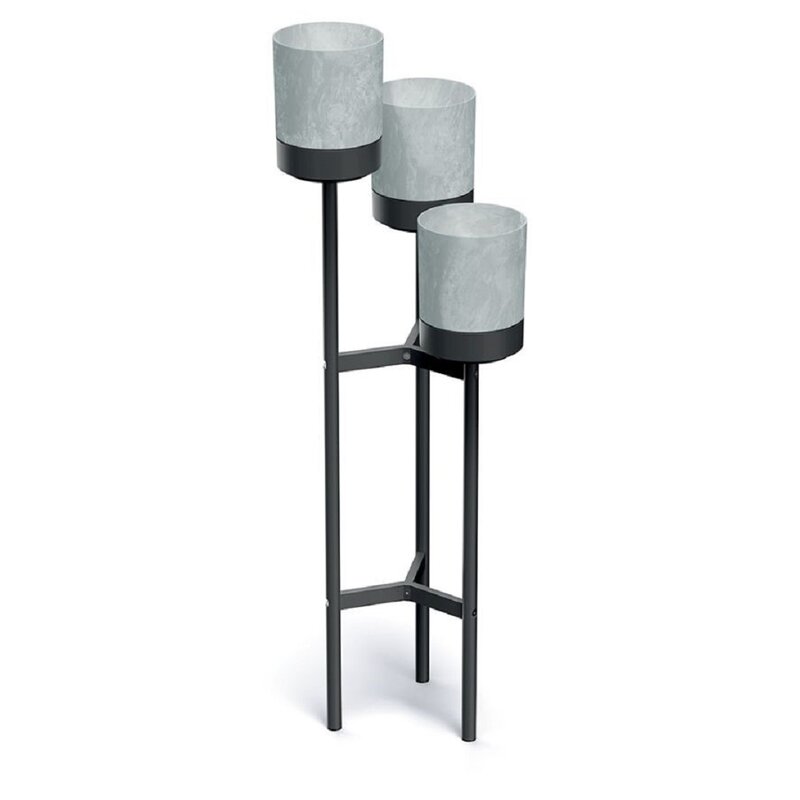 Kwietnik PROSPERPLAST Bloomie Stand IKD3H-422U 42 x 39.5 x 125 cm Czarno-szary