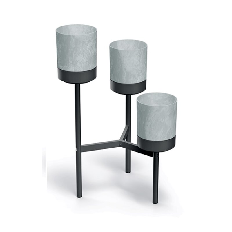 Kwietnik PROSPERPLAST Bloomie Stand IKD3L-422U 54 x 49 x 80.5 cm Czarno-szary