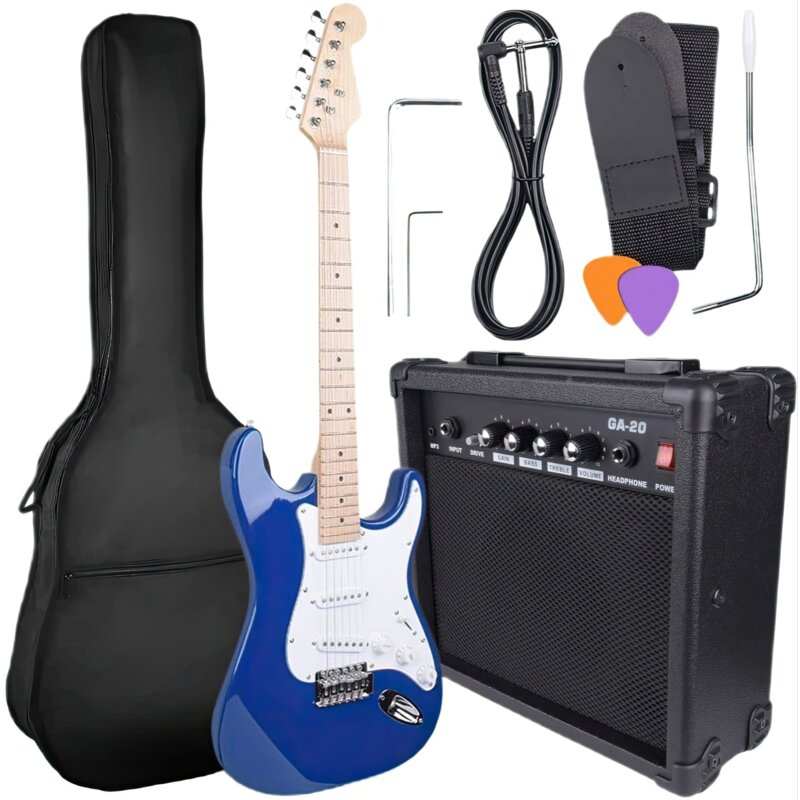 Zestaw gitarowy NN Eg Set Niebieski + Wzmacniacz + Etui