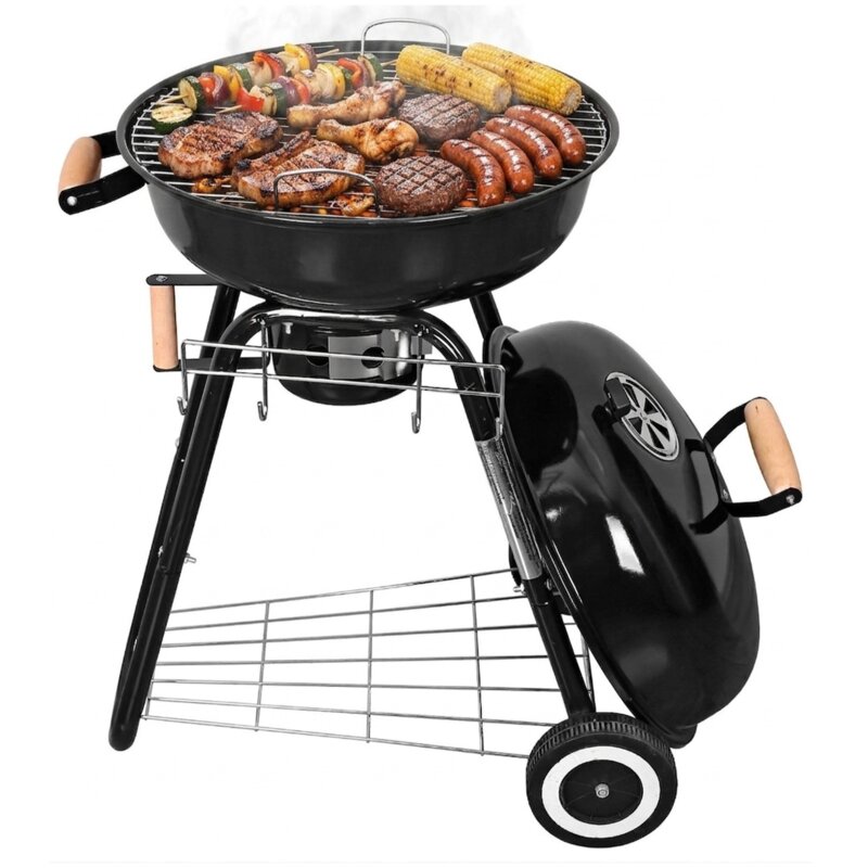 Grill ogrodowy węglowy ACTIVA 19401 Zamykany, okrągły, na kółkach