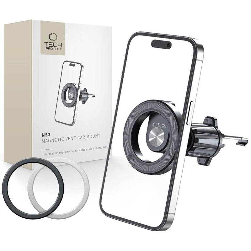 Uchwyt na telefon TECH-PROTECT N53 MagSafe Vent Czarny
