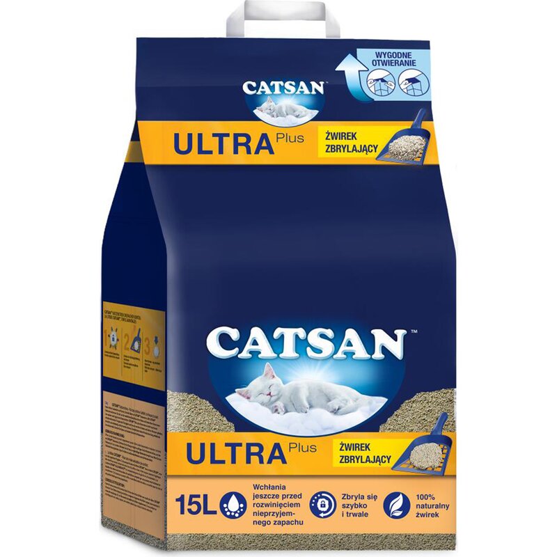Żwirek dla kota CATSAN Ultra 15 l