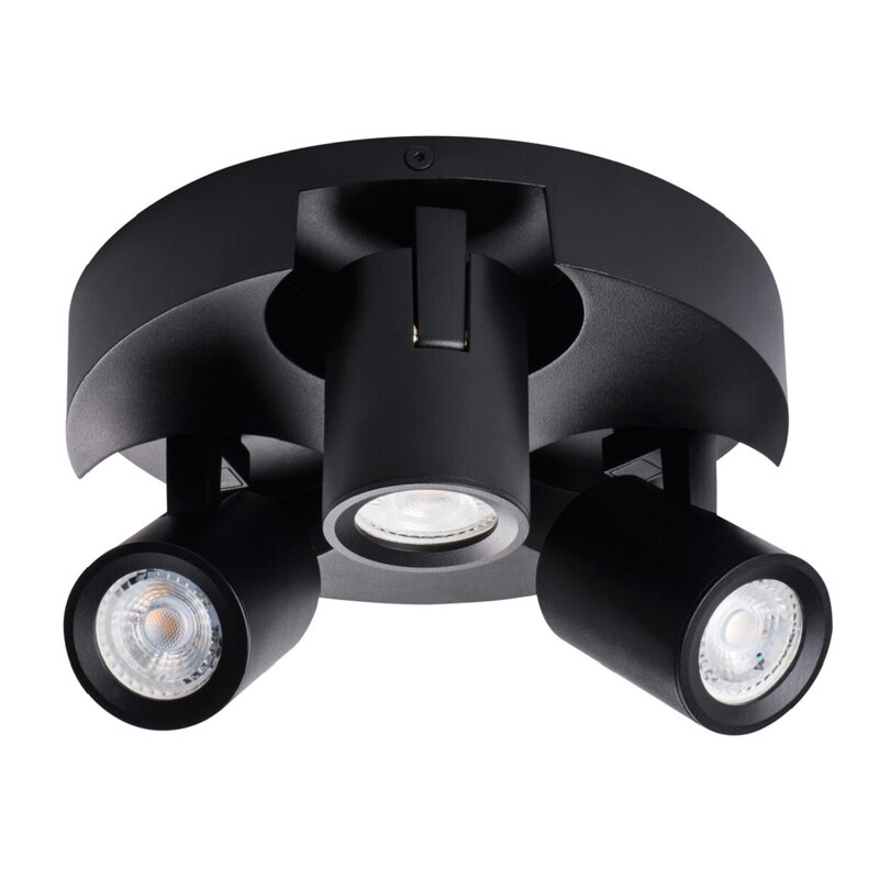 Lampa sufitowa punktowa KANLUX Laurin EL-3O B Czarny