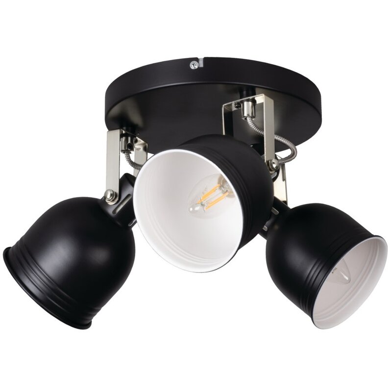 Lampa sufitowa KANLUX Derato EL-3O B-SR Czarno-biały