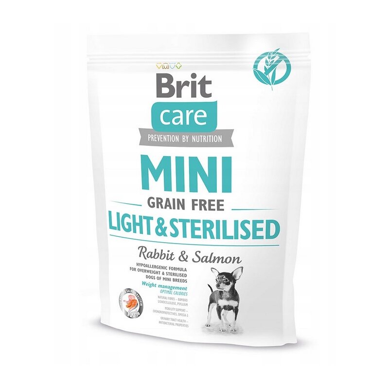 Karma dla psa BRIT Care Mini Light & Sterilised Królik z łososiem 400 g