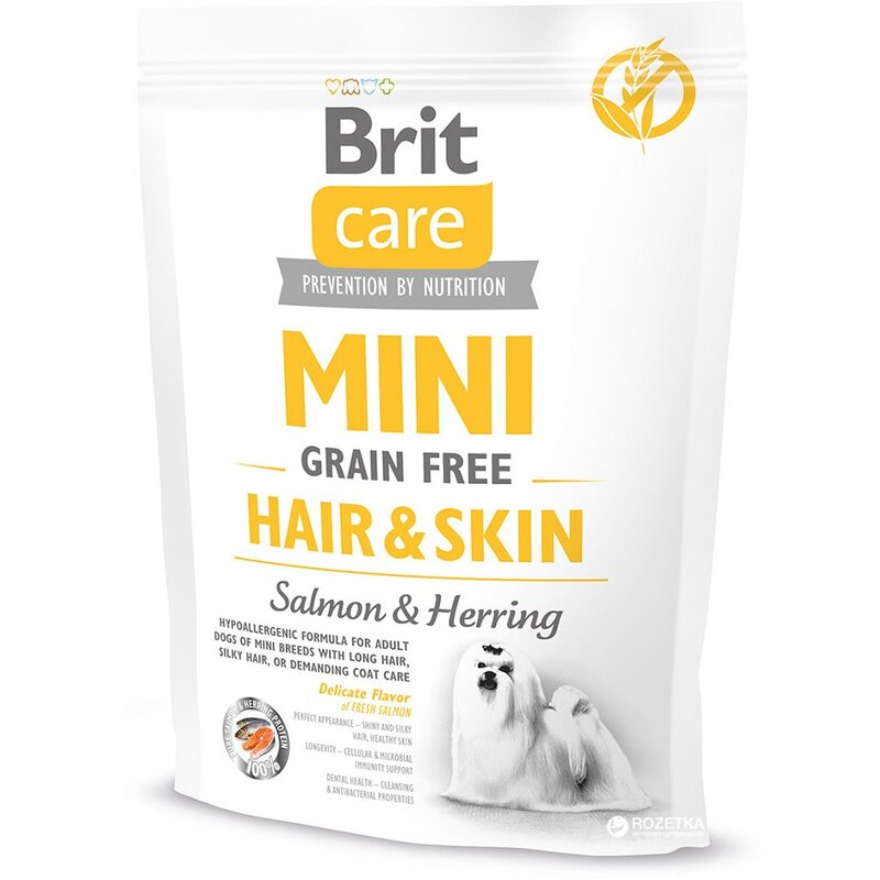 Karma dla psa BRIT Care Mini Hair & Skin Łosoś ze śledziem 400 g