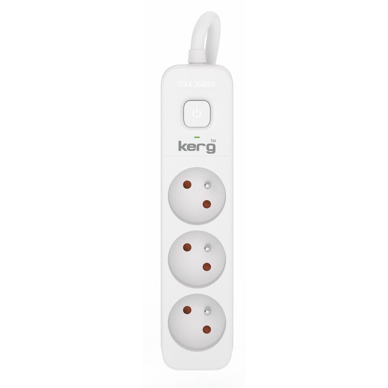 Kerg M02381 3 gniazda 5m Biały