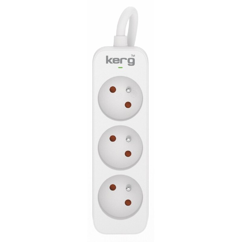 Kerg M02390 3 gniazda 10m Biały