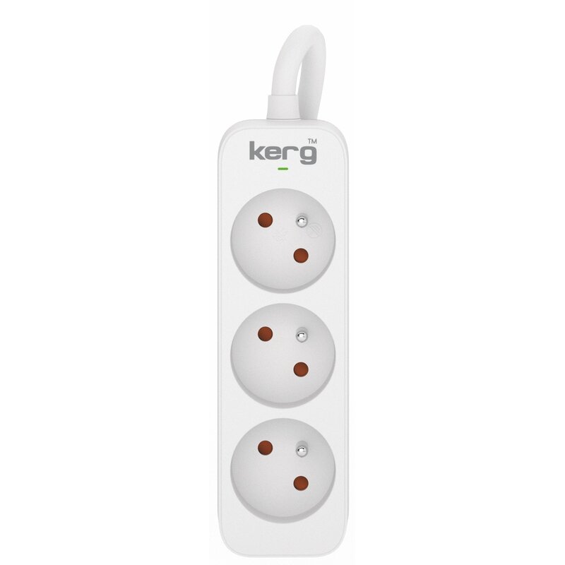 Kerg M02389 3 gniazda 5m Biały