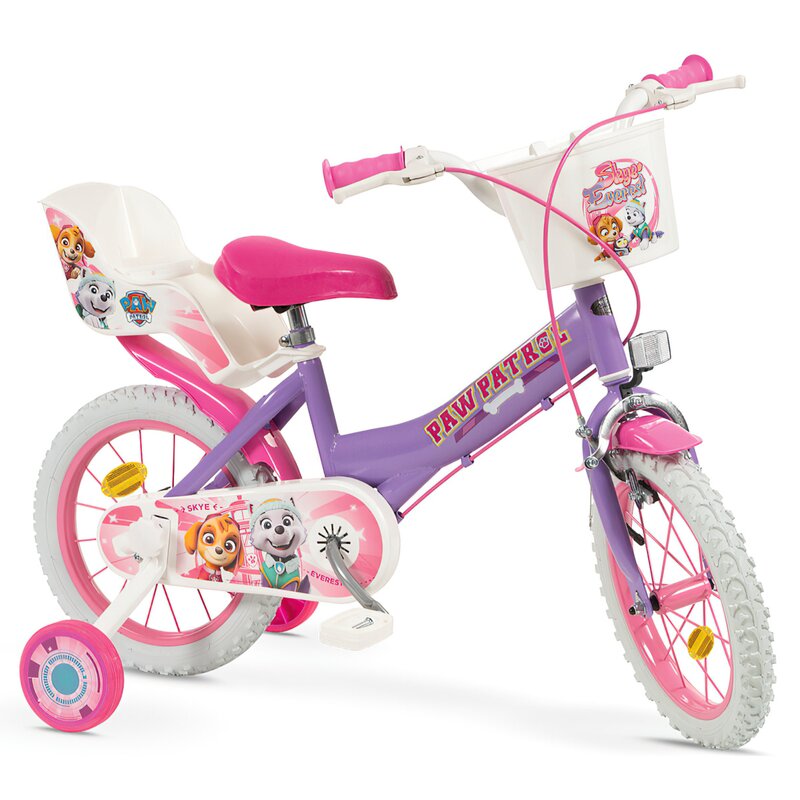 Rower dziecięcy NICKELODEON Psi Patrol 14 cali Fioletowy Wzrost: 95-110 cm Wiek: 4-6 lat