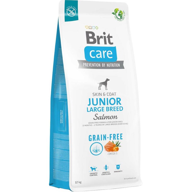 Karma dla psa BRIT Grain Free Junior Large Łosoś 12 kg