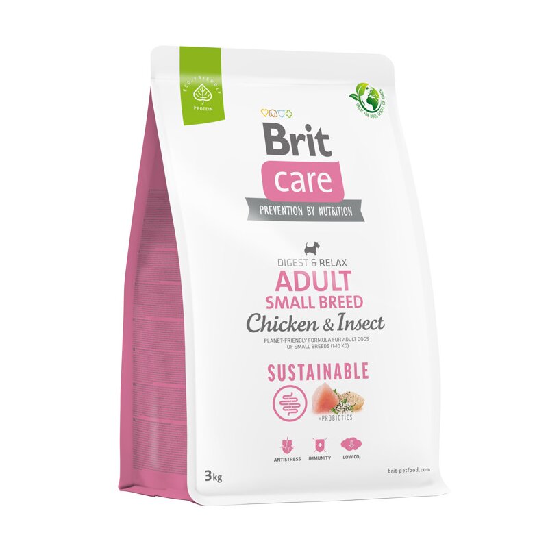 Brit Care® Dog Sustainable Adult Small Breed Chicken & Insect Karma Dla Psów Małych Ras z Kurczakiem i Insektami 3 Kg