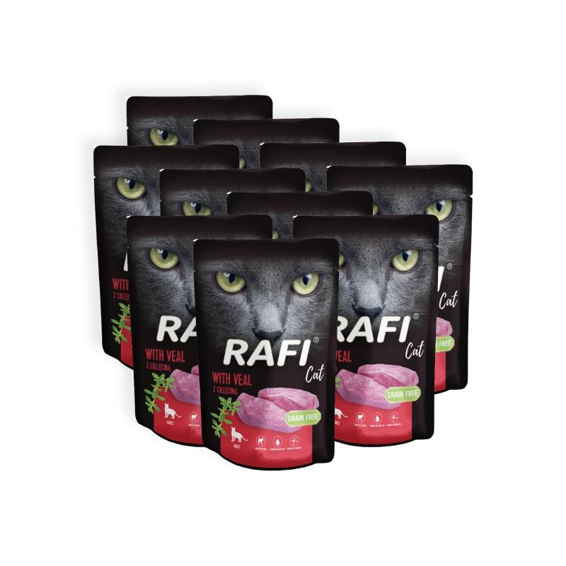 Karma dla kota RAFI z cieleciną  10 x 100 g