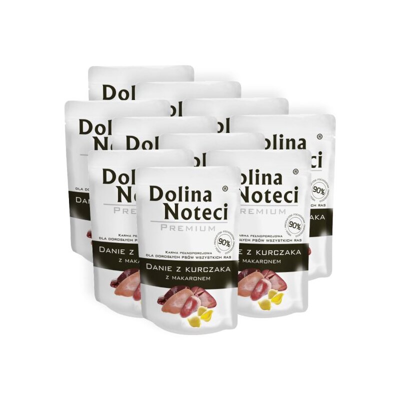 Karma dla psa DOLINA NOTECI Premium Danie z kurczaka z makaronem 10 x 100 g