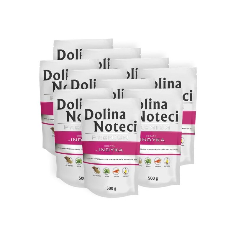 Karma dla psa DOLINA NOTECI Premium bogata w indyka 10 x 500 g