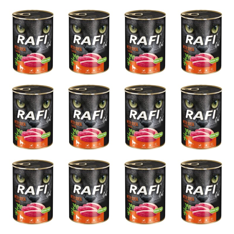 Karma dla kota RAFI z kaczką 12 x 400 g