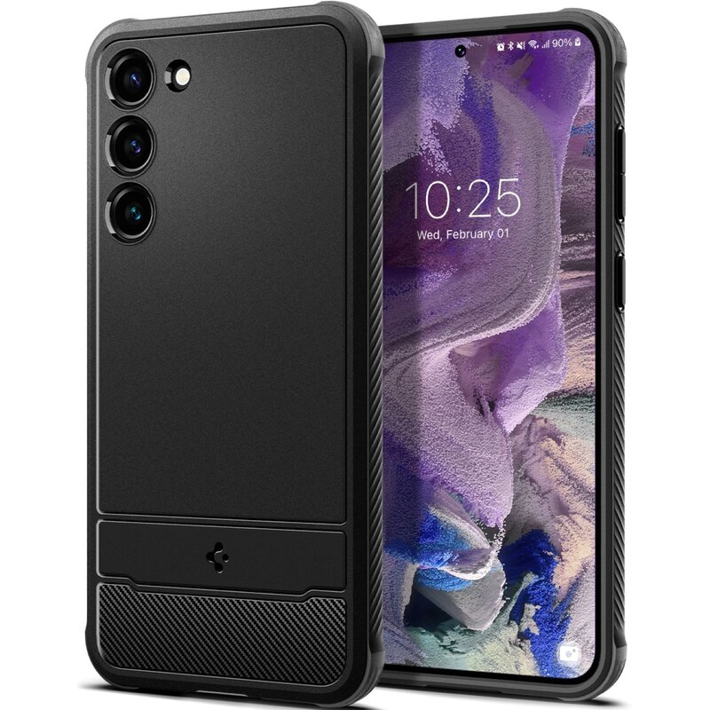 Etui SPIGEN Rugged Armor do Samsung Galaxy S23 Czarny