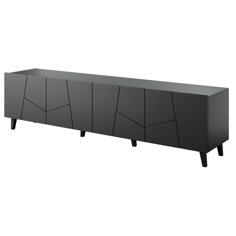 Szafka RTV ETNA 200x42x52 czarny mat