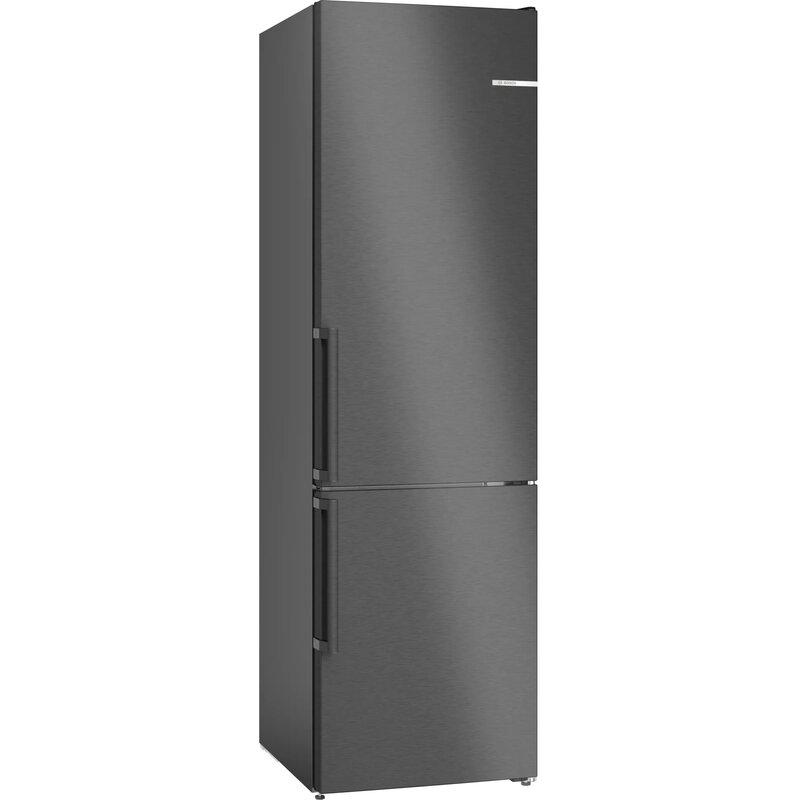 Bosch Serie 4 KGN39VXBT Pełny No Frost 203cm Szuflada z kontrolą wilgotności Czarna stal szczotkowana