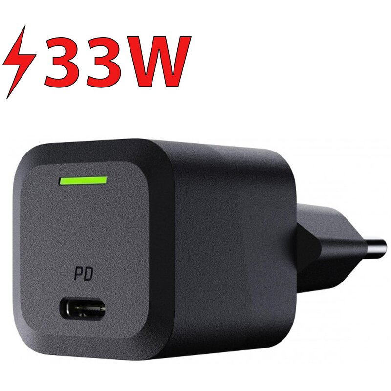 Ładowarka sieciowa GREENCELL PowerGaN CHARGC06 33W Czarny