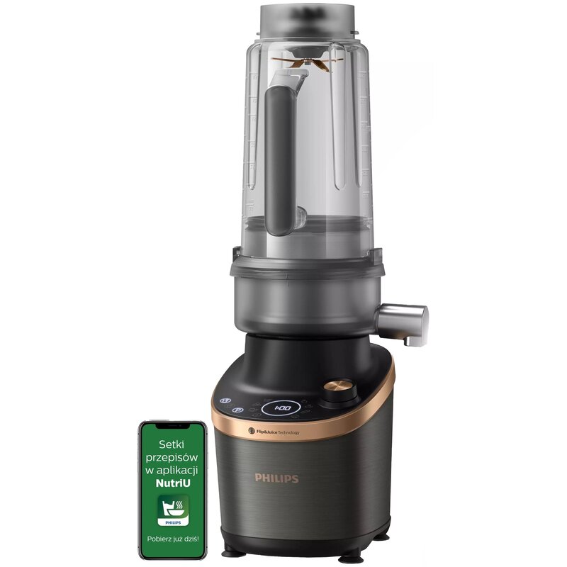 Blender kielichowy PHILIPS Flip&Juice HR3770/00 (Wysokoobrotowy) z modułem sokowirówki