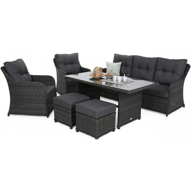 Zestaw mebli ogrodowych HOME & GARDEN Bergamo 456852 Ciemnoszary