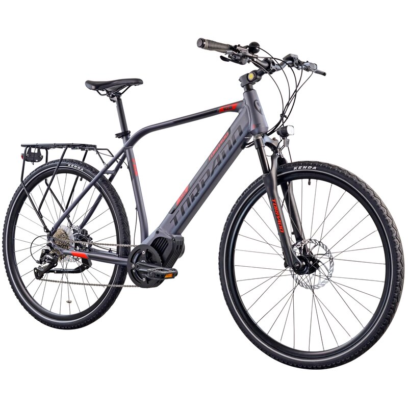 Rower elektryczny TORPADO Ocean M20 28 cali Szaro-czerwony