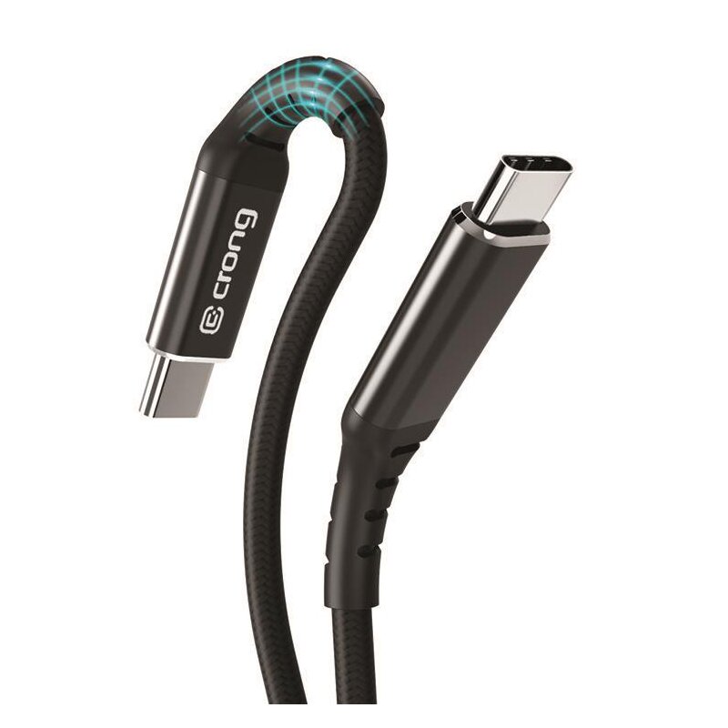 Kabel USB-C - USB-C CRONG Armor Link 2 m Czarny