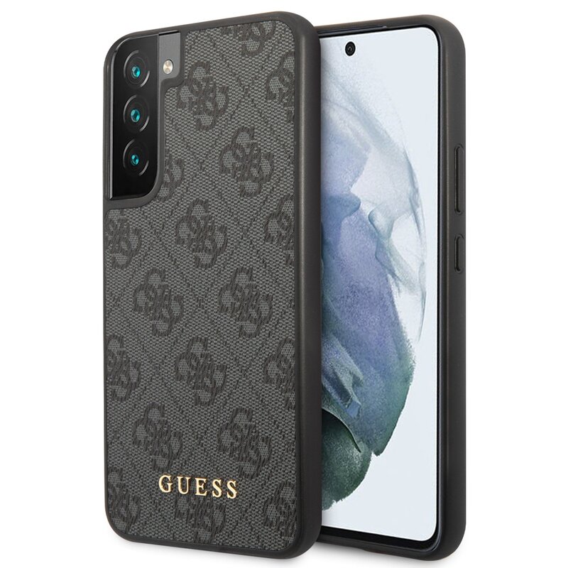 Etui GUESS 4G Metal Gold Logo do Samsung Galaxy S23 Szary