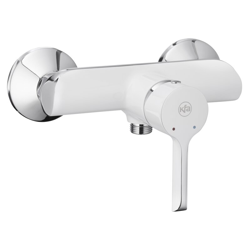 Bateria wannowa natynkowa KFA ARMATURA Angelit 4726-010-40 Biały-chrom
