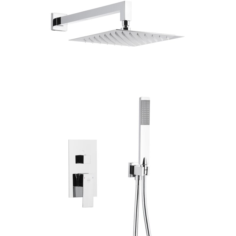 Zestaw prysznicowy podtynkowy KFA ARMATURA Logon 5139-501-00 z deszczownicą Chrom