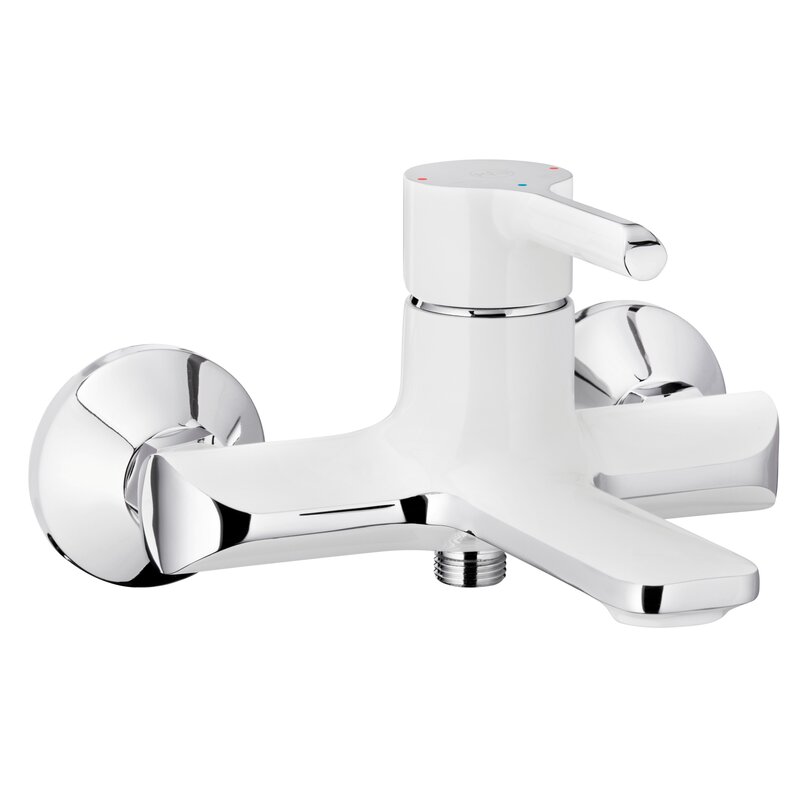 Bateria wannowa natynkowa KFA ARMATURA Angelit 4724-010-40 Biały-chrom