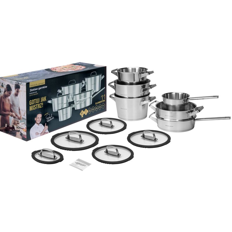 Zestaw garnków GÖTZE & JENSEN Denver CS701 (11 elementów)