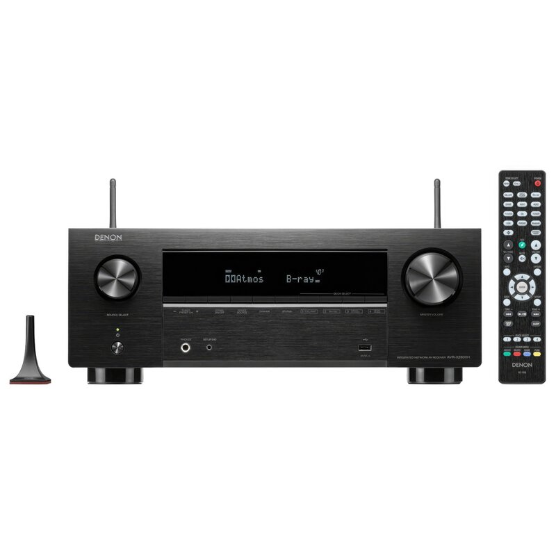 Amplituner DENON AVR-X2800H Czarny 7.2-kanałowy, 8K UltraHD, dźwięk 3D, Dolby Atmos, DTS:X, AirPlay2, Wi-Fi, Multiroom HEOS