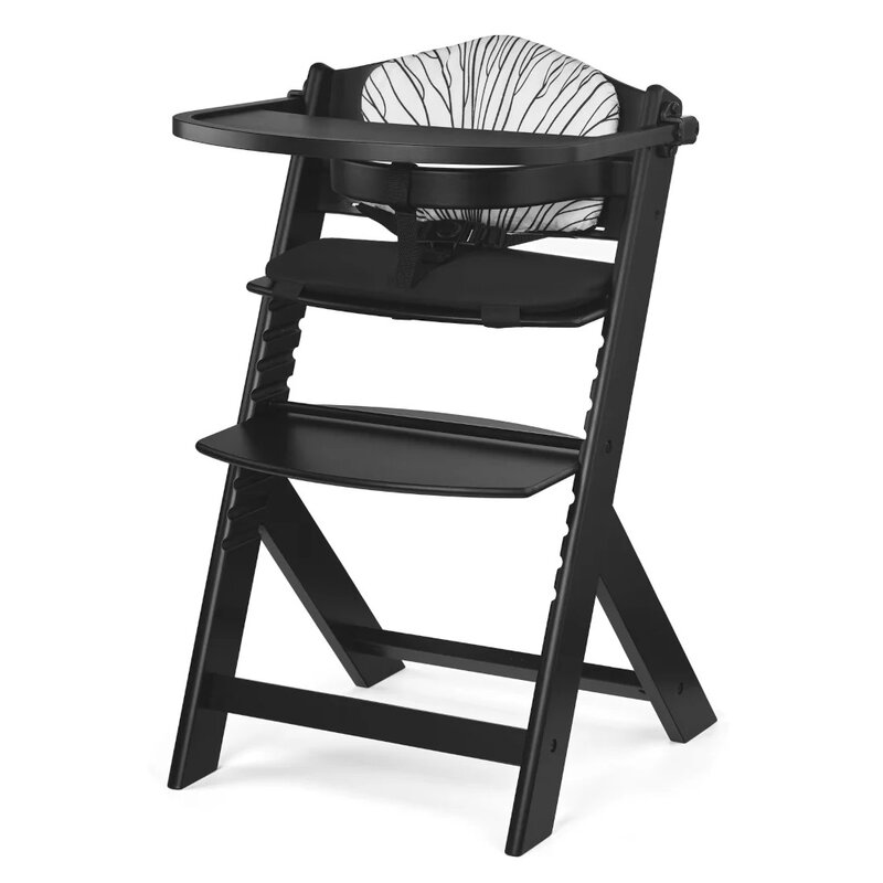 Krzesełko do karmienia KINDERKRAFT Enock + poduszka Czarny