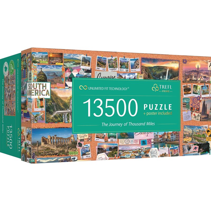 Puzzle TREFL Prime Unlimited Fit Technology Podróż tysiąca mil 81025 (13500 elementów)