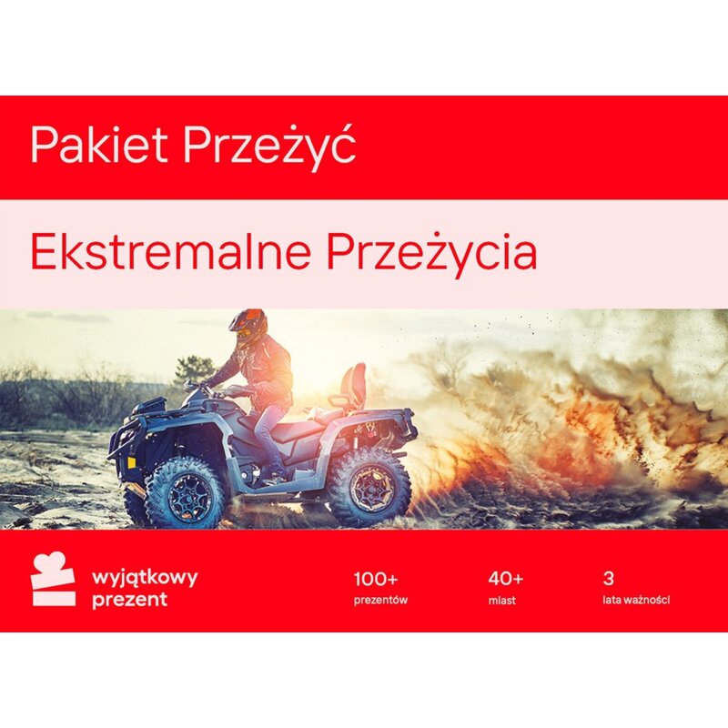Karta podarunkowa WYJĄTKOWY PREZENT Pakiet Przeżyć - Ekstremalne Przeżycia