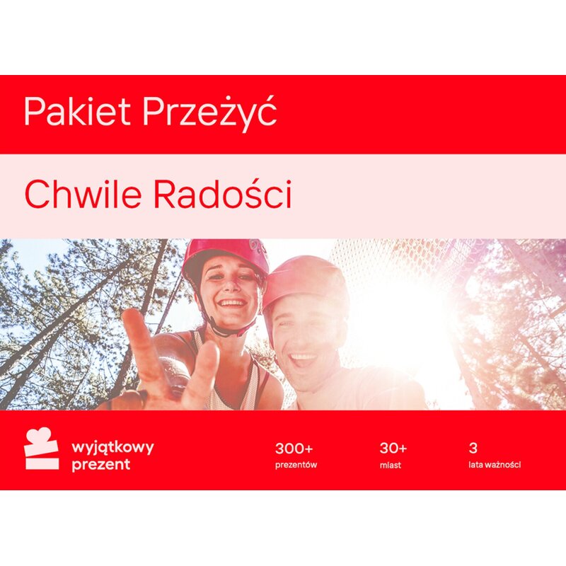 Karta podarunkowa WYJĄTKOWY PREZENT Pakiet Przeżyć - Chwile Radości