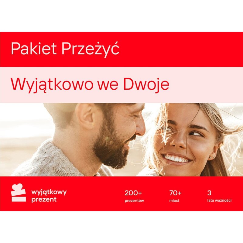 Karta podarunkowa WYJĄTKOWY PREZENT Pakiet Przeżyć - Wyjątkowo We Dwoje