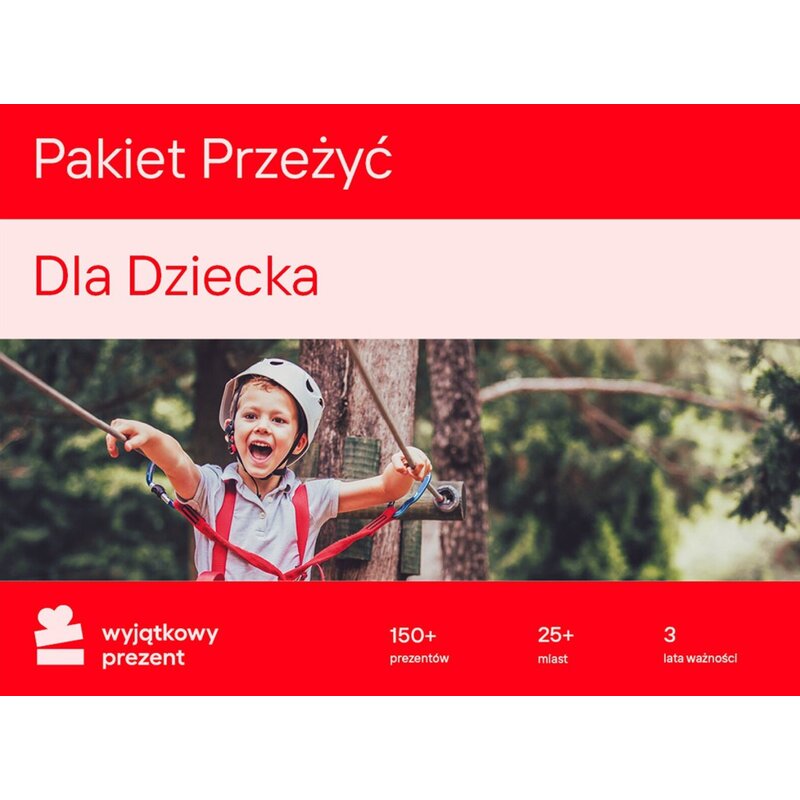 Karta podarunkowa WYJĄTKOWY PREZENT Pakiet Przeżyć - Dla Dzieci