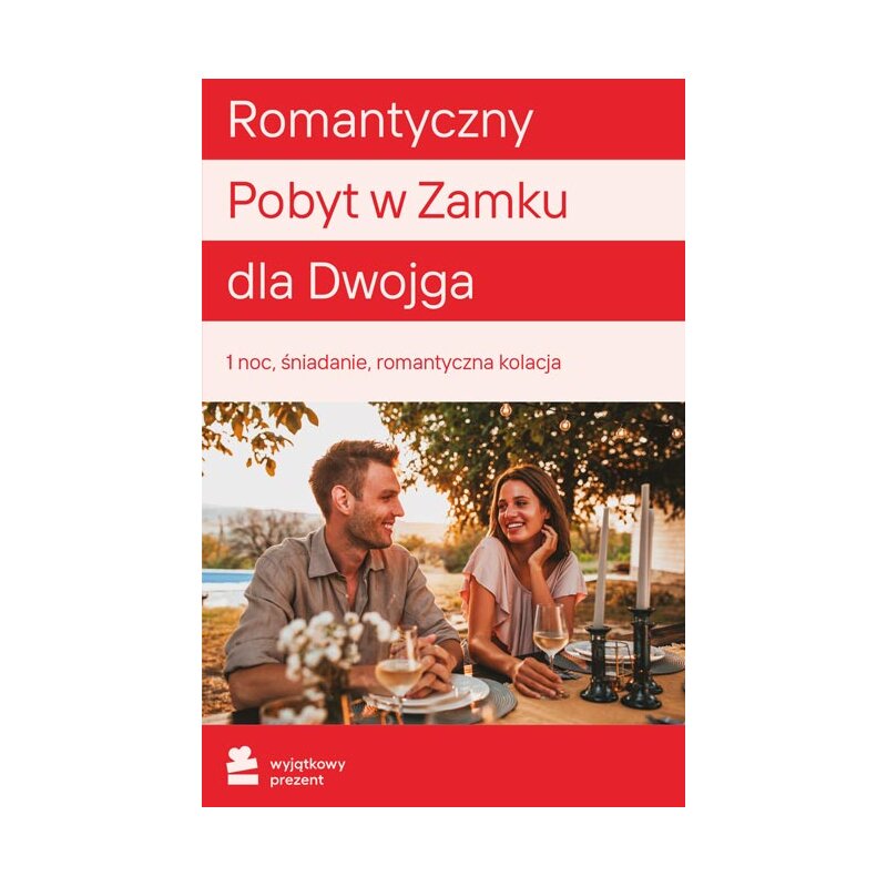 Karta podarunkowa WYJĄTKOWY PREZENT Romantyczny Pobyt W Zamku Dla Dwojga