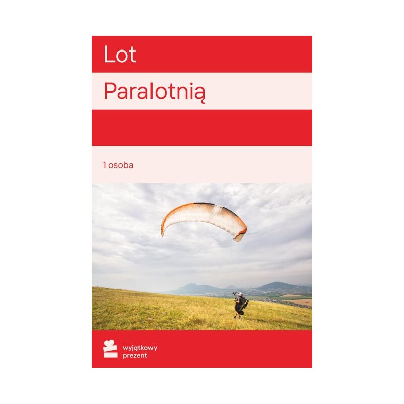 Karta podarunkowa WYJĄTKOWY PREZENT Lot Paralotnią