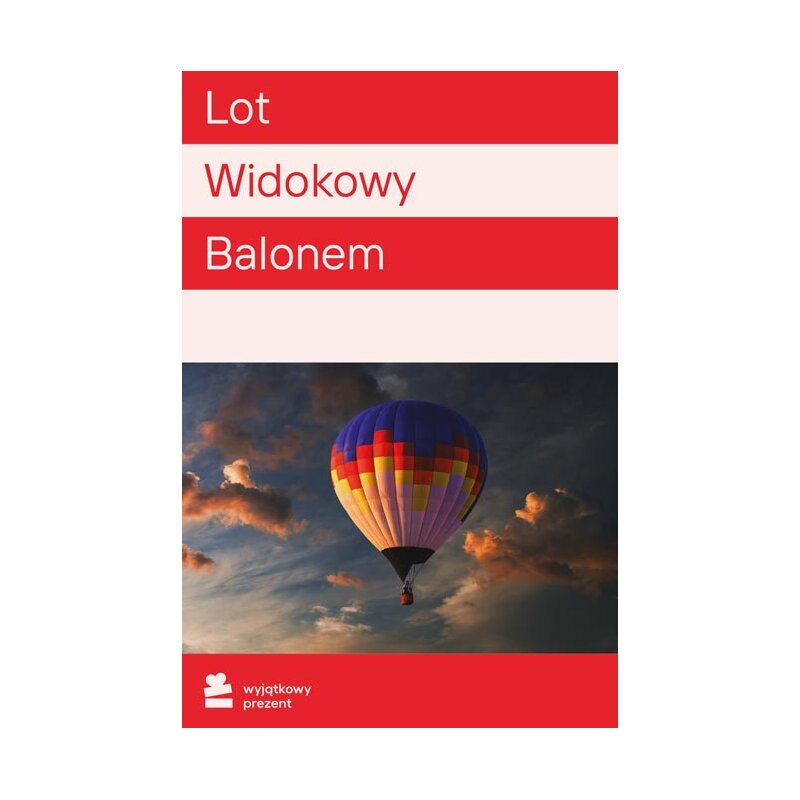 Karta podarunkowa WYJĄTKOWY PREZENT Lot Widokowy Balonem Pakiet-Multicity