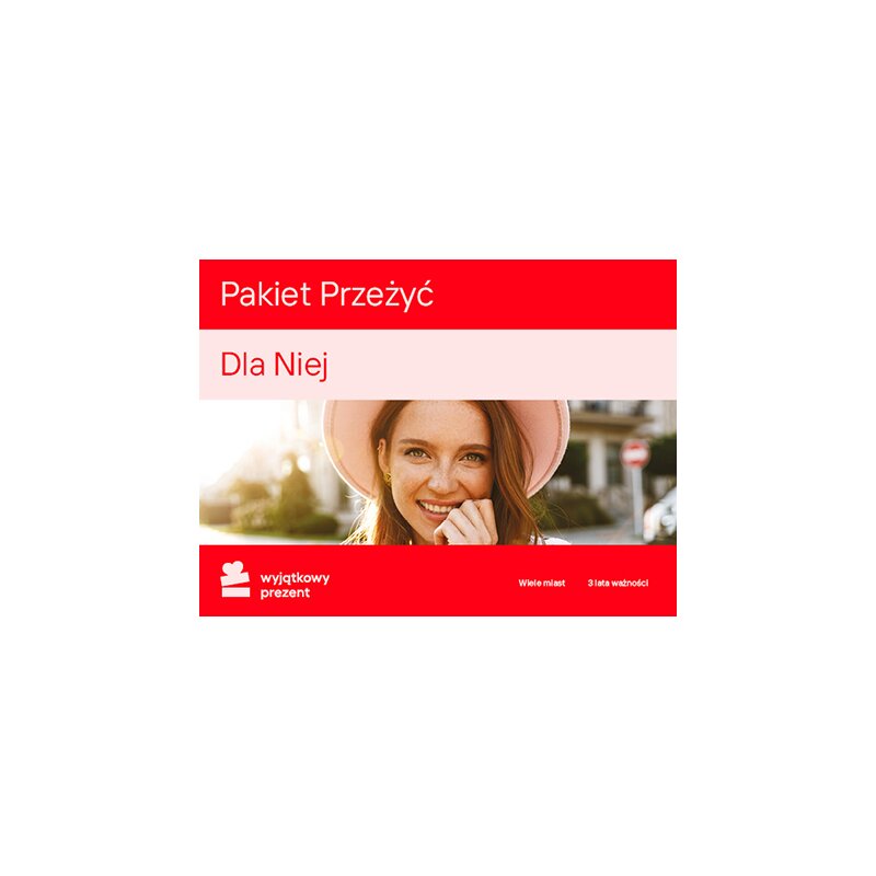 Karta podarunkowa WYJĄTKOWY PREZENT Pakiet Przeżyć - Dla Niej